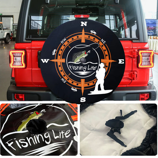 32 Inches Spare Tire Cover Universal Fit for Jeep Wrangler Rv SUV Truck Trailer Vehicles Back Wheel Cover Storage Bag Protector