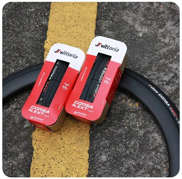Vittoria Original Corsa N.Ext Tubeless-Ready/Tube Clincher Road Racing Bicycle 700x/24c/26c/28c/29c/30c/32c/34c Folding Tires