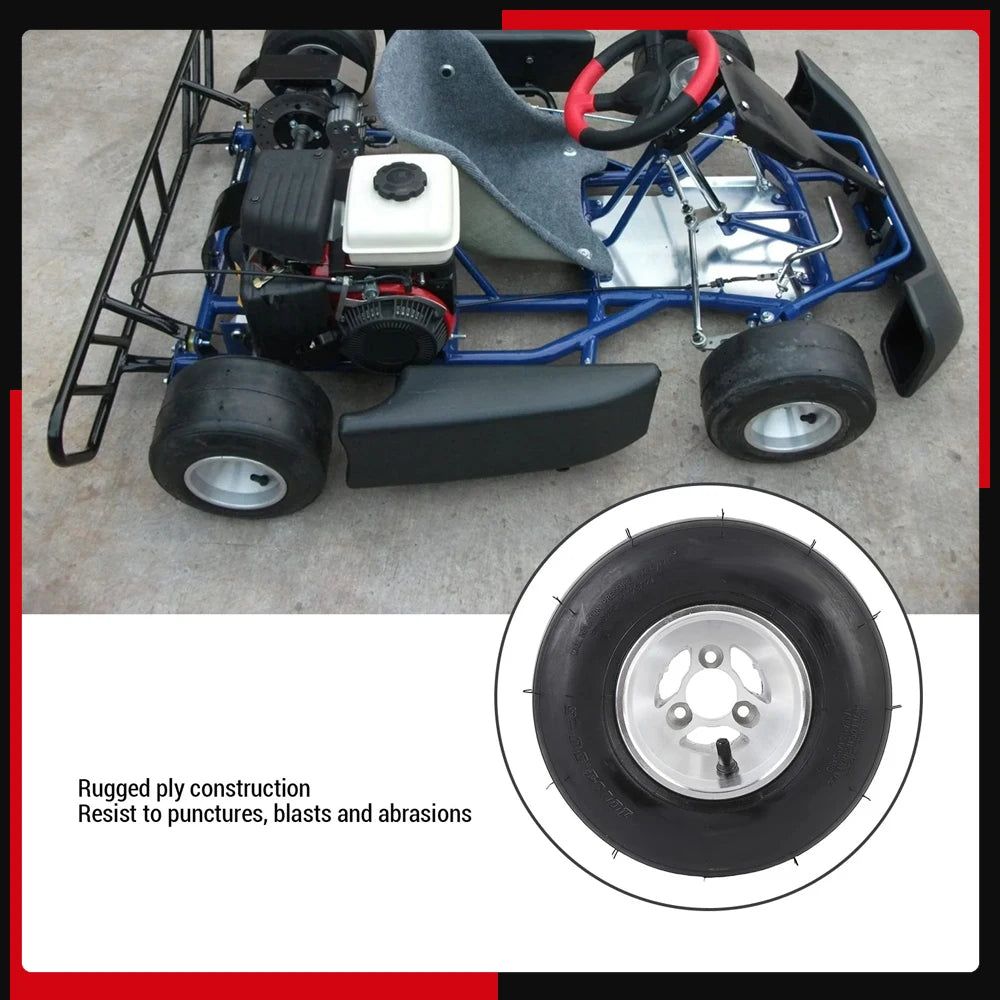 10x4.50-5 Wheel Tire Puncture Enhanced Traction Proof Long Lasting UTV Tire 4PR Tubeless for Go Kart for Drift Trike Lawn Mower