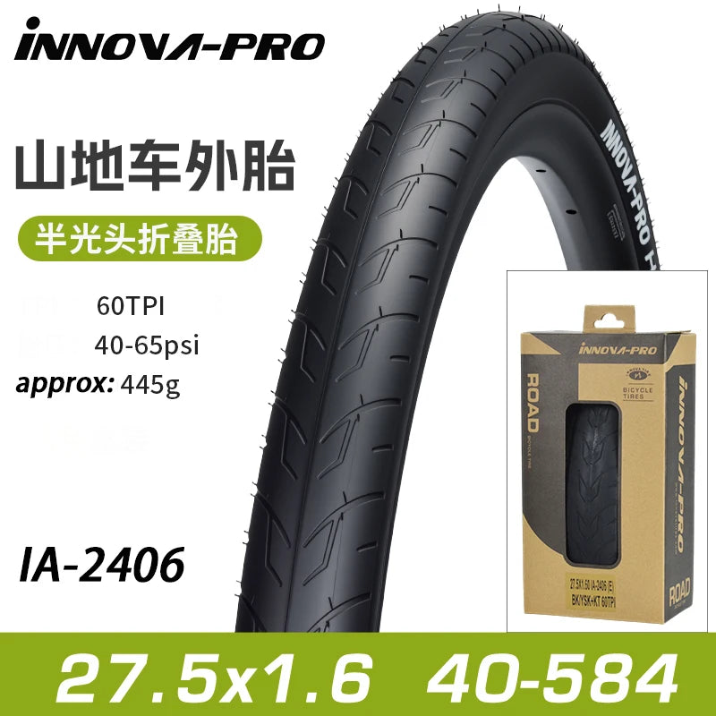INNOVA-PRO Original MTB Semi-Slick Tire 26x1.5 27.5x1.6 Folding Tire for Race MTB Bicycle IA-2406/2245 Cycling Parts
