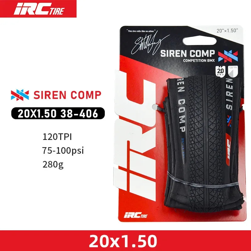 Japan Original IRC SIREN COMP BMX Bicycle Fold Tire 20x1 1/8 20x1 3/8 20x1.50/1.75/1.90 Small Wheel Bike 406/451 Tire