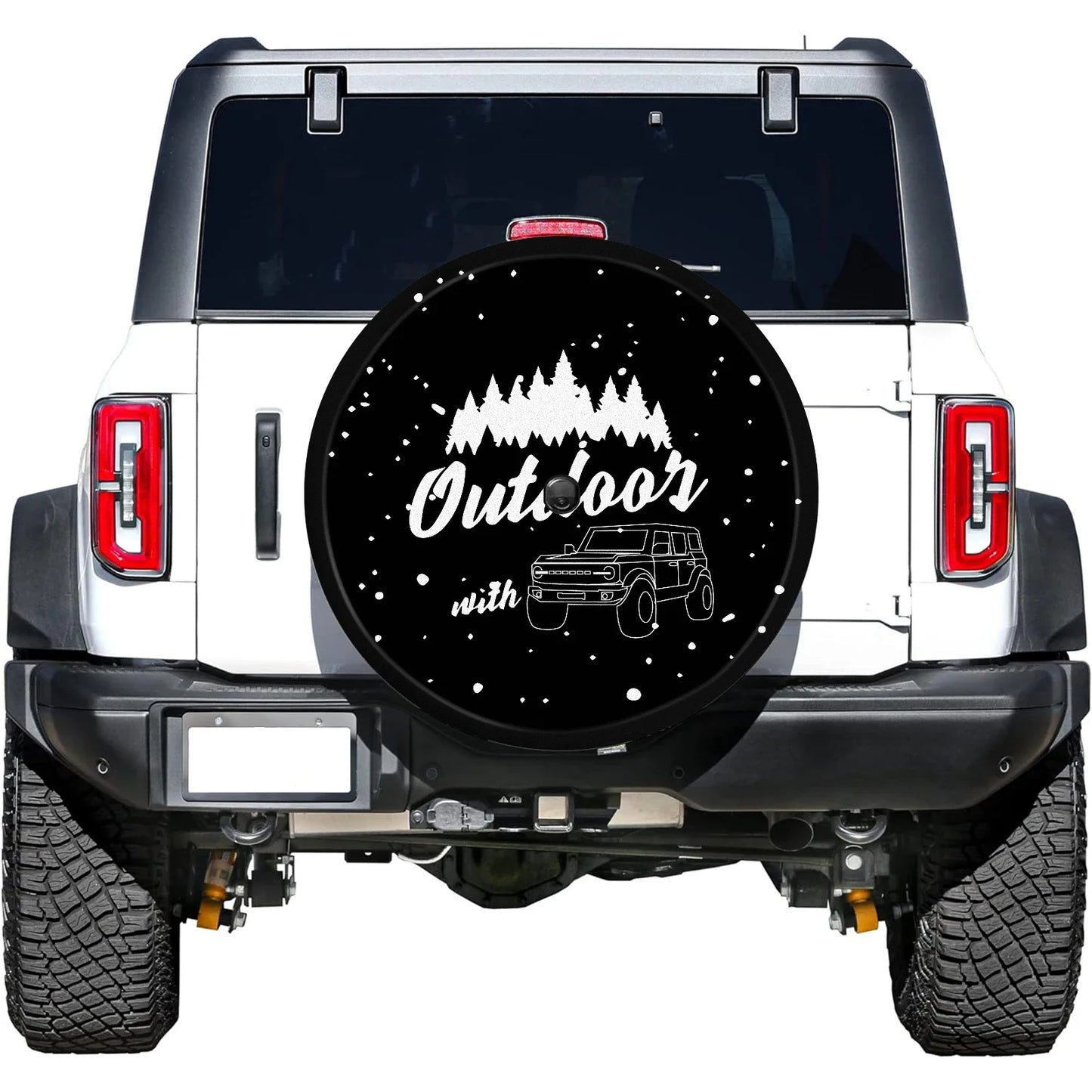 32 Inches Spare Tire Cover For Ford Bronco 2021 2022 Back Wheel Cover Storage Bag Protector Car Tools Car Exterior Accessories