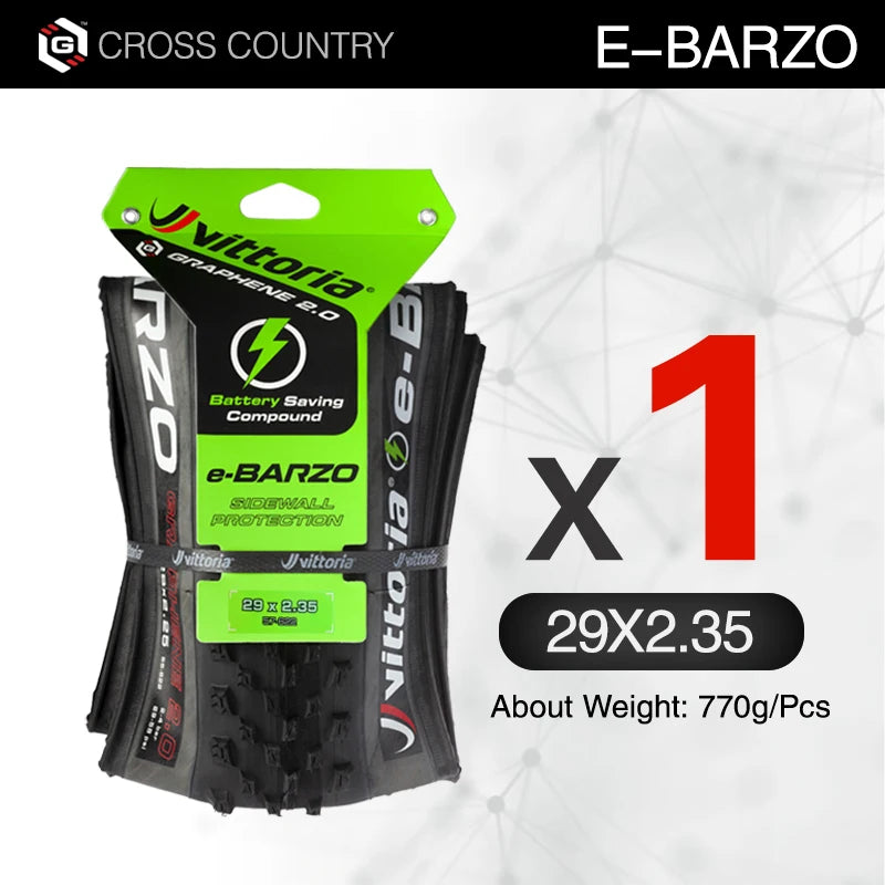 Pneu Vittoria E-Barzo 29x2.25 MTB Tire Electric bike Tubeless Ready TNT Graphene G2.0 Anthracite Tyre rim 29 mtb Cross Country