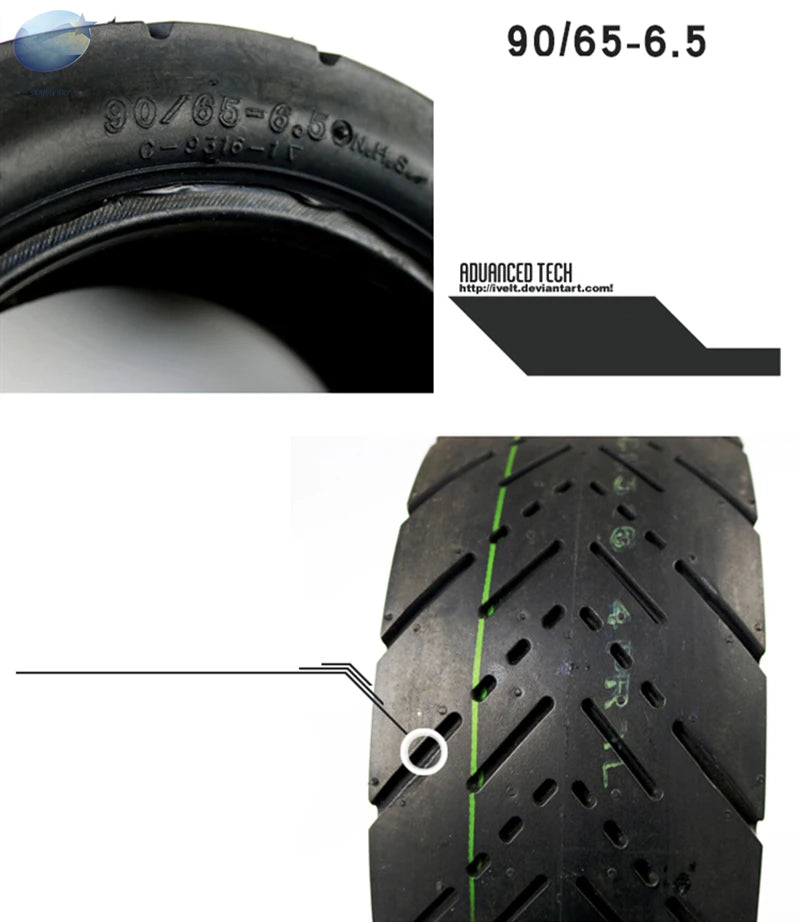Cst 11 inch 90/65-6.5 tubeless tyre Electric scooter refitted 11" thick tire outer tire vacuum Road tire For Dualtron Ultra