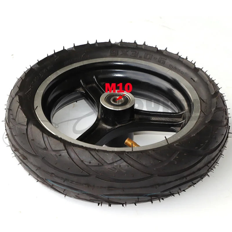 9 Inch Vacuum Tyre 9x3.00-6 Tubeless Tire With wheels for Electric Scooter, Mini Motorcycle Parts