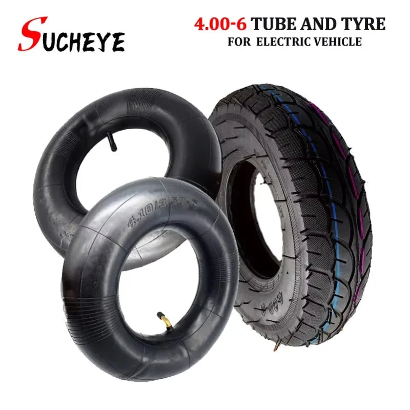 Electric vehicle tire 4.00-6 inner and outer tire 4.10/3-6 butyl rubber inner tube 13 inch pneumatic tire