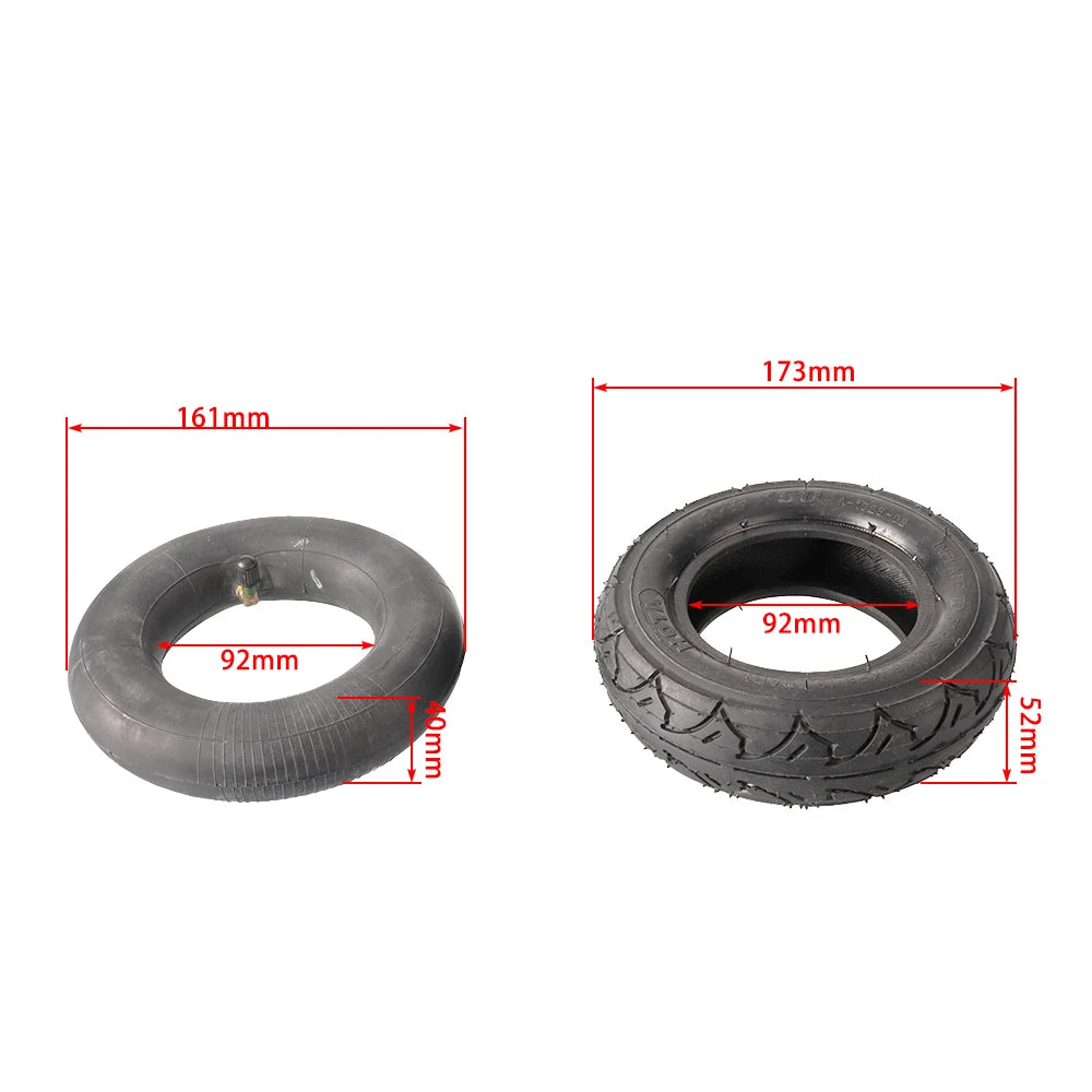 175x50 7-inch Inflatable Rubber Bent Valve Tire for Electric Scooter and Thickened Wear-resistant and Anti-slip Inner Tube Set