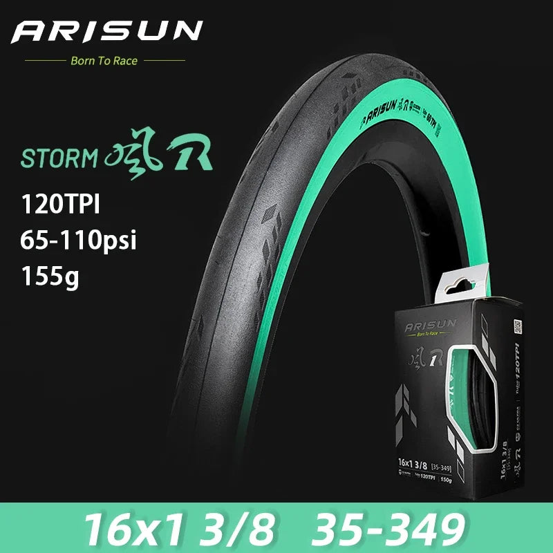 CHAOYANG ARISUN R1 Original 16x1 3/8 Small Wheel Tire 35-349 for Brompton 16 inch Puncture-resistant BMX Folding Bike Tire