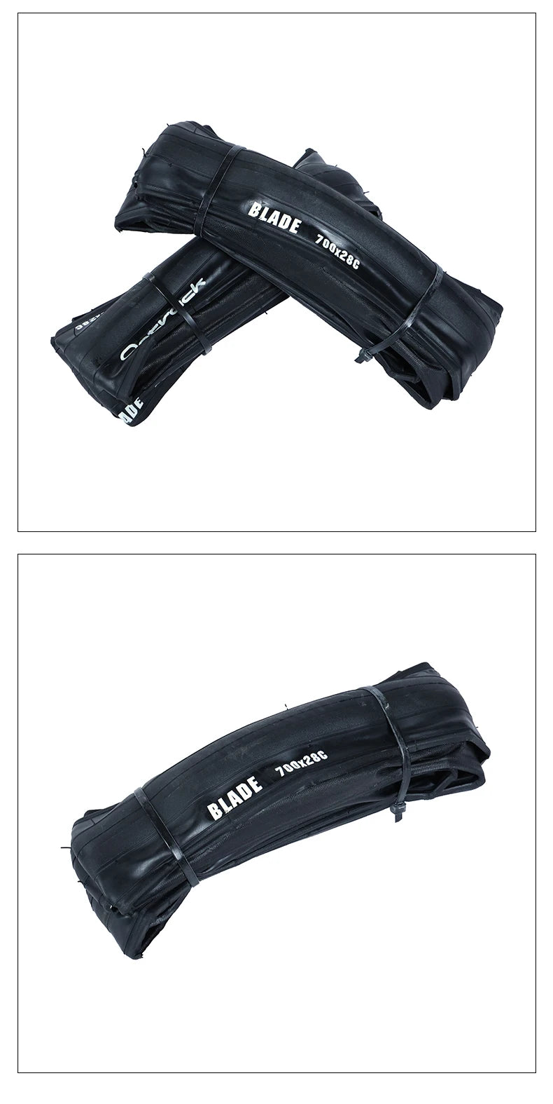 Ontrack Folded Tire Road 700X25C 28C Blade 30Tpi Skin Wall Black Road Bike Tire Bicycle Clincher Foldable Gravel Tyre