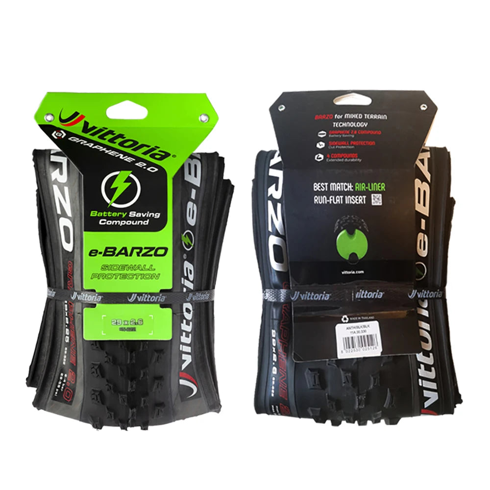 Pneu Vittoria E-Barzo 29x2.25 MTB Tire Electric bike Tubeless Ready TNT Graphene G2.0 Anthracite Tyre rim 29 mtb Cross Country