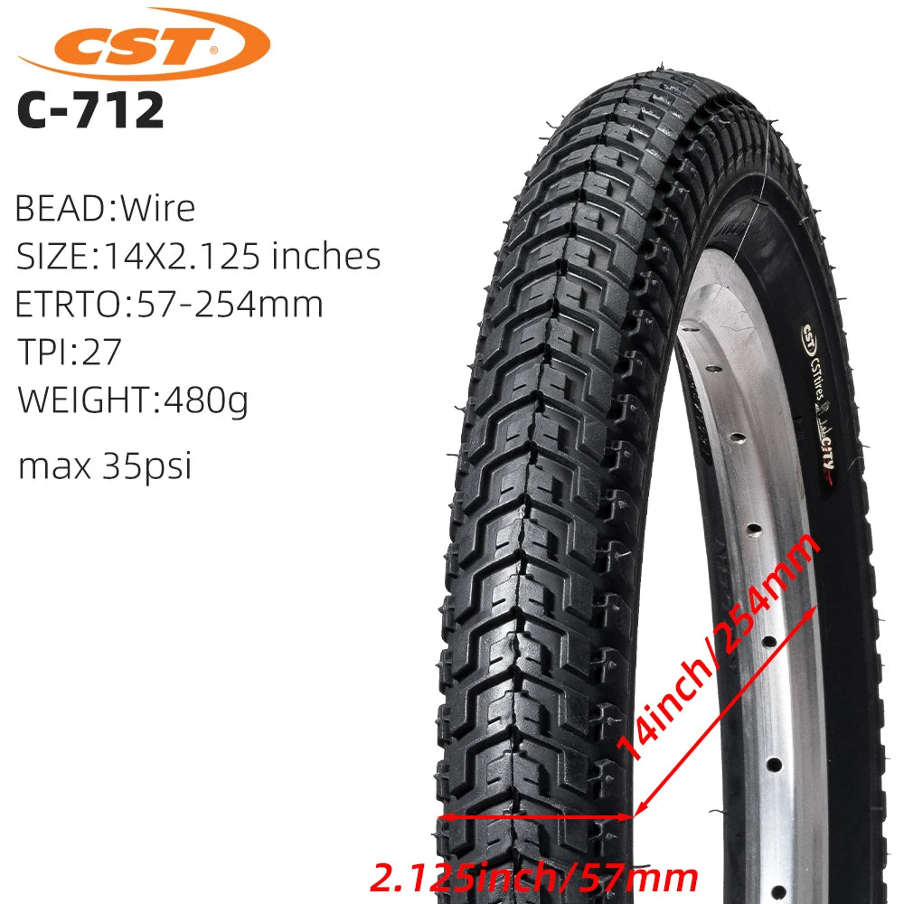 14X2.125 16X2.125 CST C712 MOUNTAIN BIKE BICYCLE TIRE TYRE