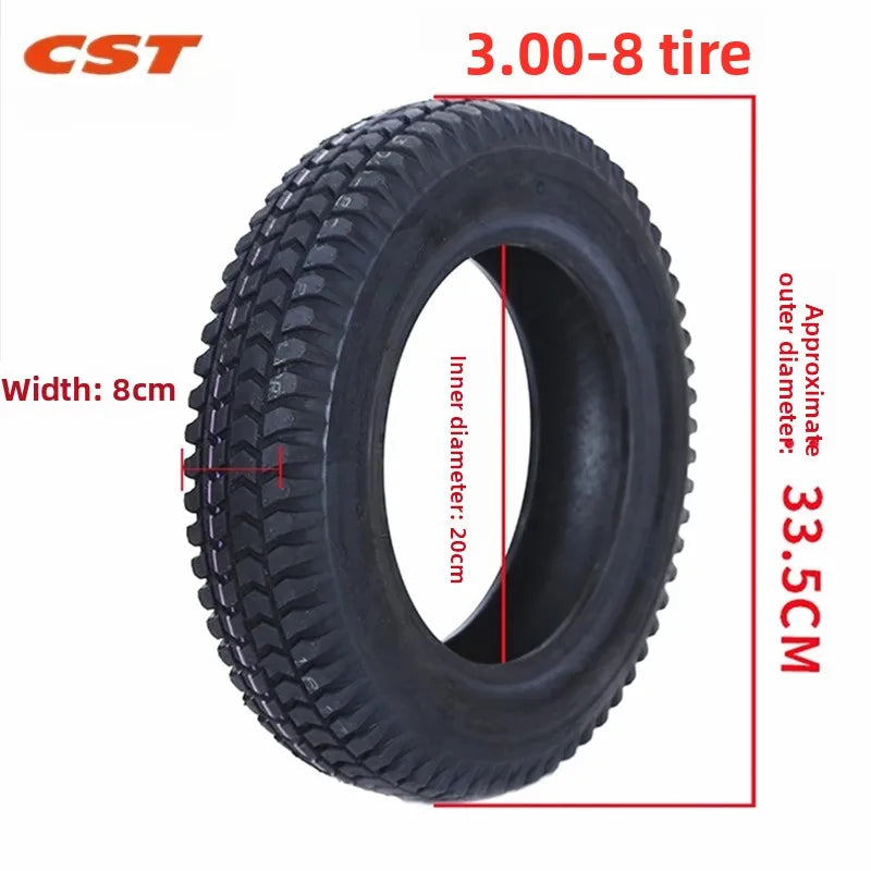 3.00-8 electric tricycle tires CST 4PR scooter tire trolley tires For Permobil F3, F5, M3, M5 power wheelchair compatible 3.25-8