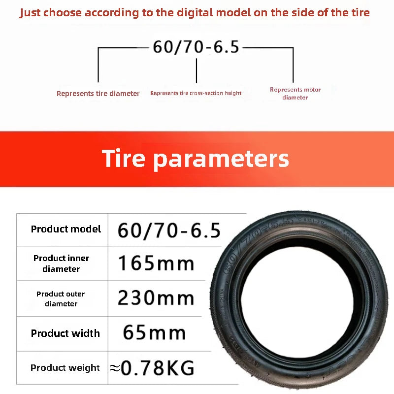 CST 60/70-6.5 Tubeless Electric Scooter Tires For Segway Ninebot Max G30  Vacuum Tyre 10 Inch tire Electric Scooter Wheel Parts