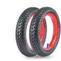 ZUKKA 14"x2.125 Kid Bike Tire 2 Pack with 2 Inner Tubes Anti-Slip Wear-Resistant Folding Replacement