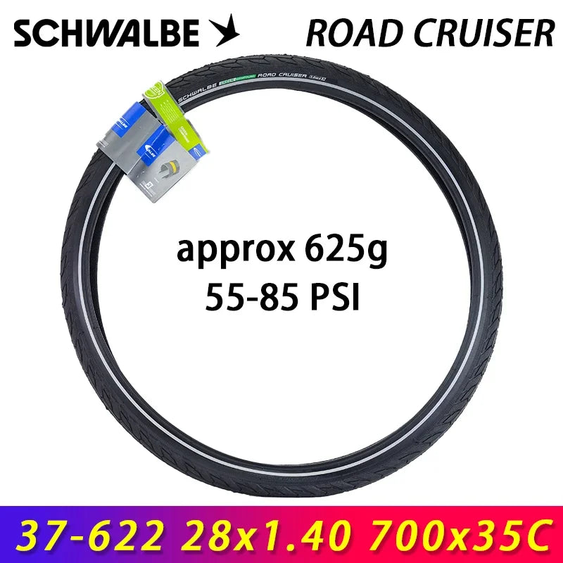 SCHWALBE Original ROAD CRUISER Wired Bicycle Tire 26/28x1.75 27.5x1.65 700x35c/40c City Road Touring MTB Bike Tires