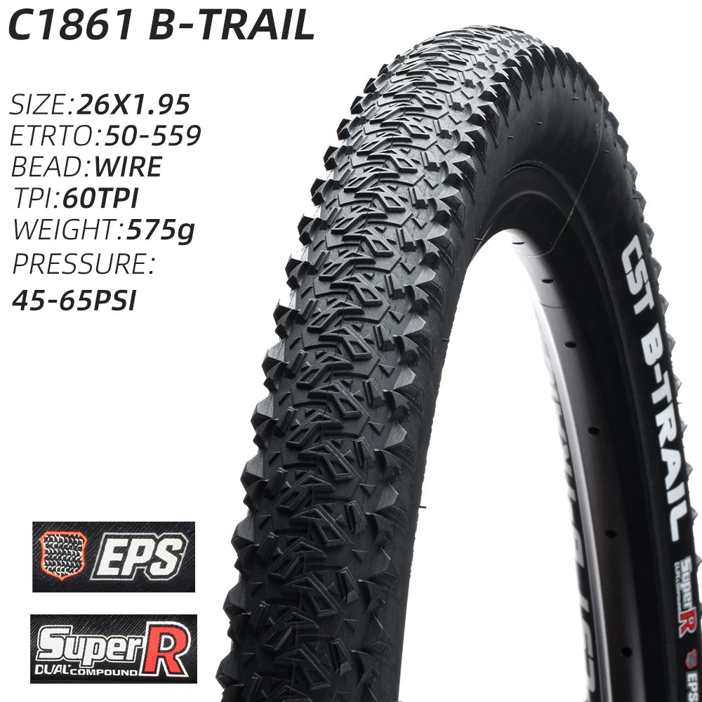 CST B-TRAIL C-1861 LIGHT WEIGHT XC MOUNTAIN BICYCLE TIRE MTB BIKE TYRE  26X1.95 27.5X1.95 C1861