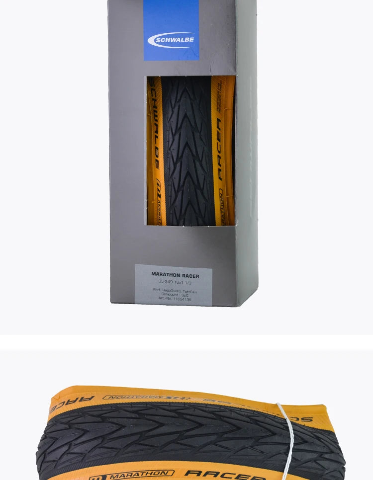 SCHWALBE Original Marathon Racer/One/Kojak Folding Tire 32-349/35-349 for Brompton Folding Bicycle BMX Bike Cycling Parts