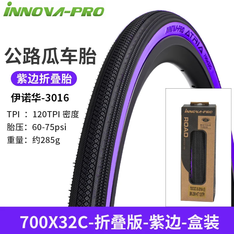 INNOVA-PRO Original 700x32c/35c Folding Tire 700c for XC Road Gravel Bicycle Lightweight Tires IB-3016 Cycling Parts