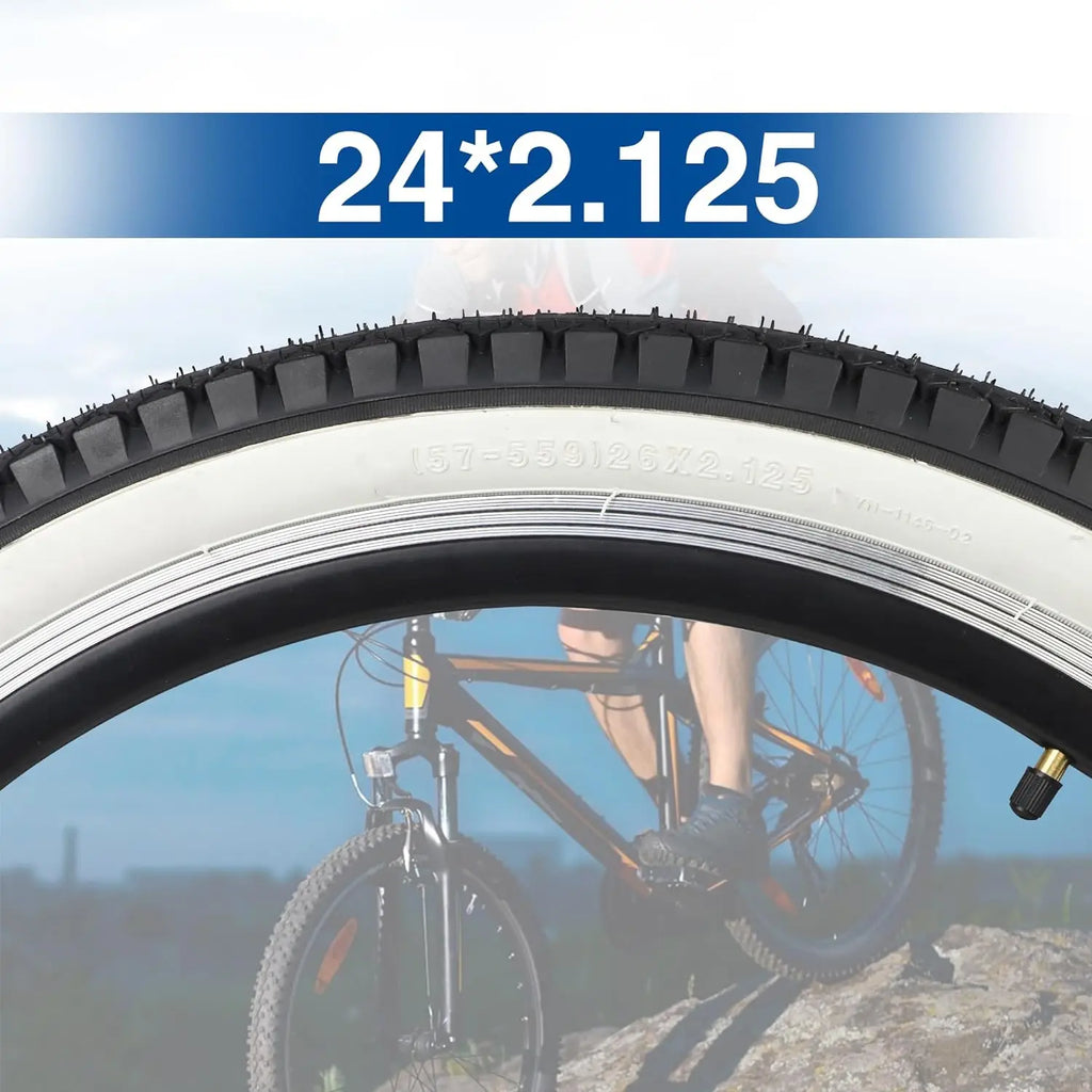 ZUKKA 1 Pack 24/26 x 2.125 Bike Tires Folding Replacement for Beach Cruiser Bike Bicycle Tires for Commuter Bikes