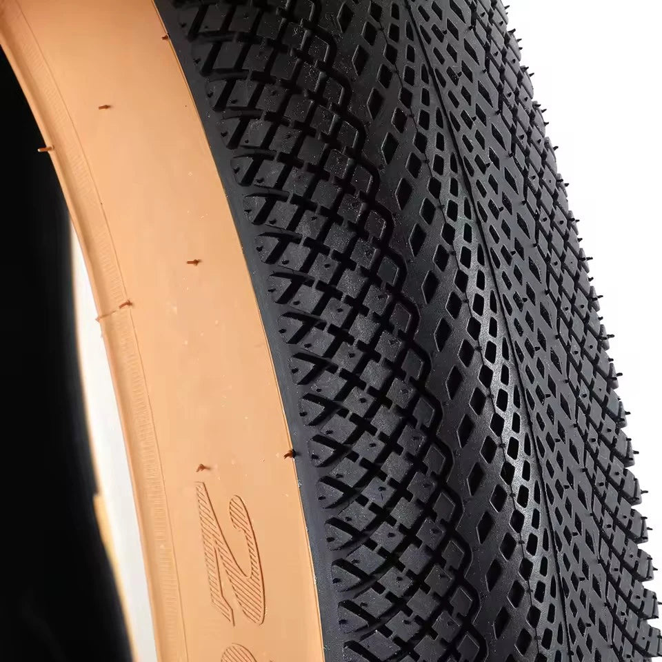 EBike Fat Replacement Tire 20x4.0 Inch Skin color High-Performance Wear-Resistant Folding Fat Tire for Electric Urban Mountain