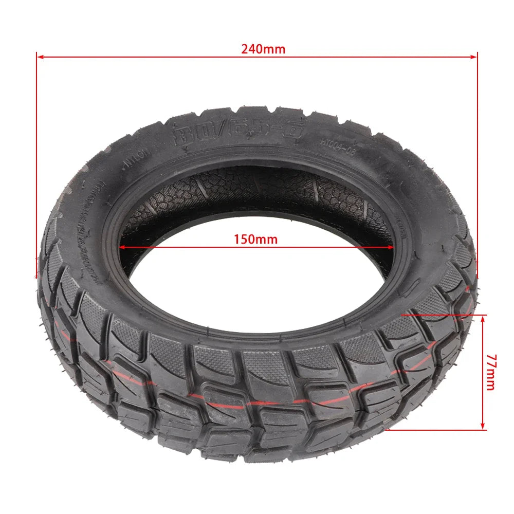 Solid Tyre 80/65-6.5 Thickened Tubeless Tire Puncture Proof Electric Scooter Explosion-proof Off-road Tread Thick Replacement