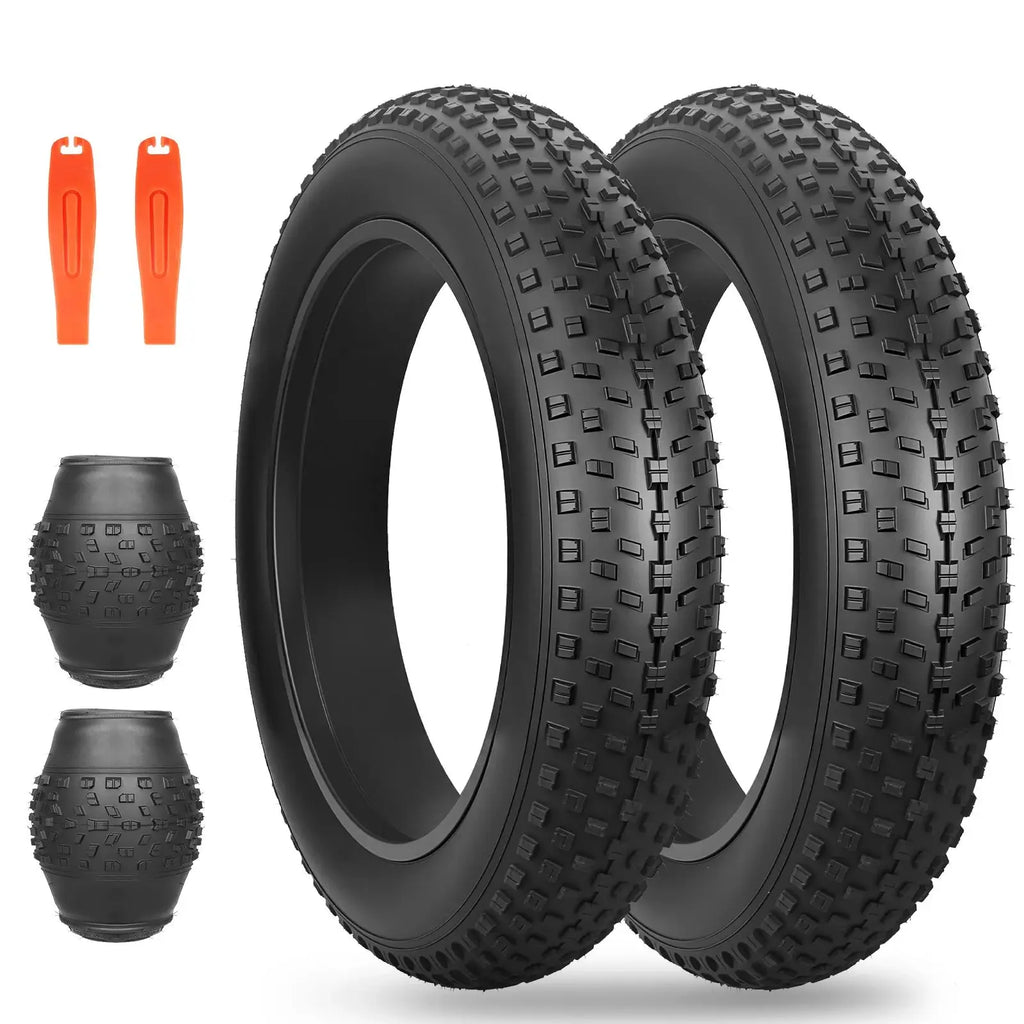 ZUKKA 24x3.0 Inch All-Terrain Foldable Bike Tire - Durable Knobby Tread for E-Bike/Fat Bike/Snow Bike