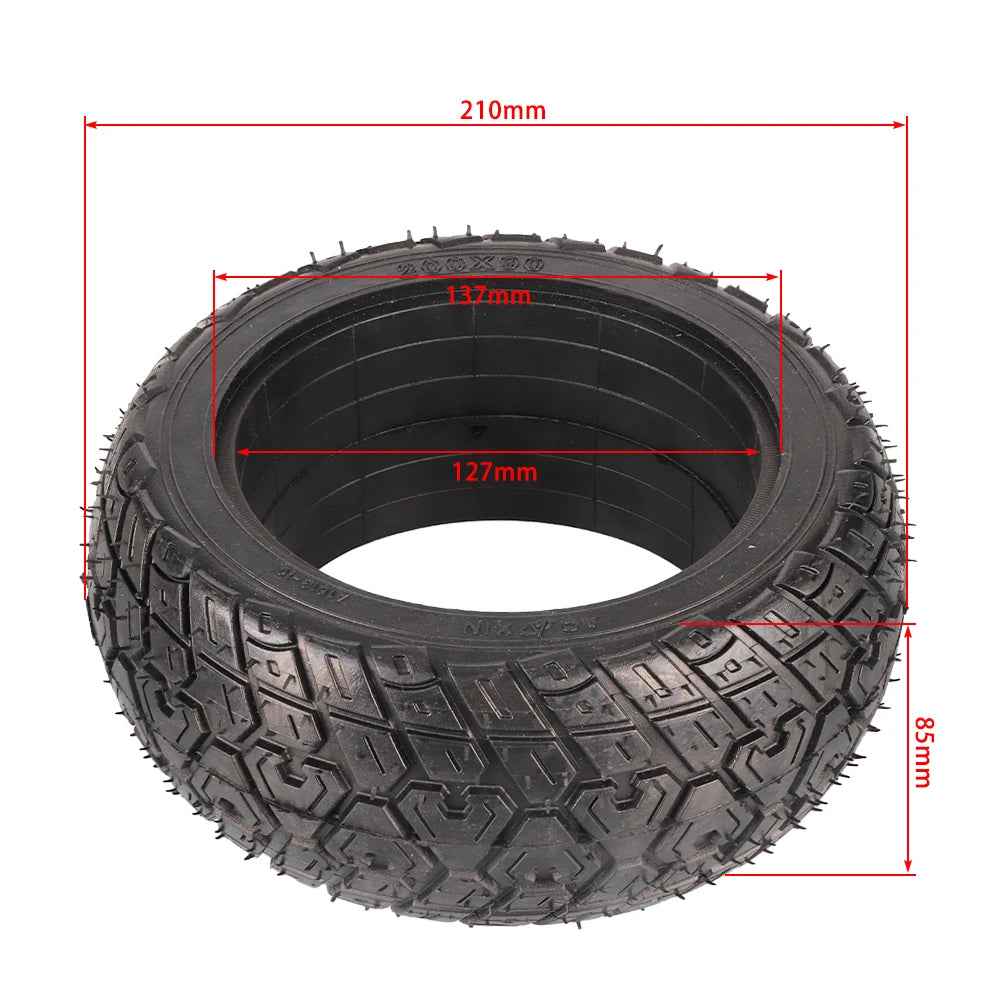 200x90 Electric Scooter Tire Explosion Proof Puncture-proof Solid Rubber Tires for Go-Kart/Balance Car Pneumatic-free Parts