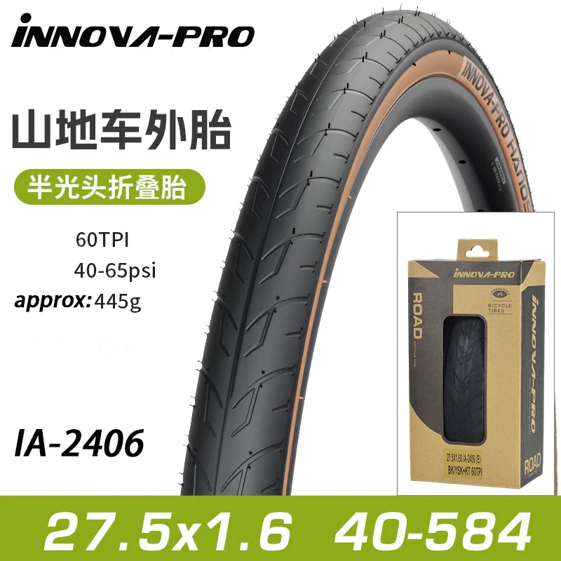 INNOVA-PRO Original MTB Semi-Slick Tire 26x1.5 27.5x1.6 Folding Tire for Race MTB Bicycle IA-2406/2245 Cycling Parts