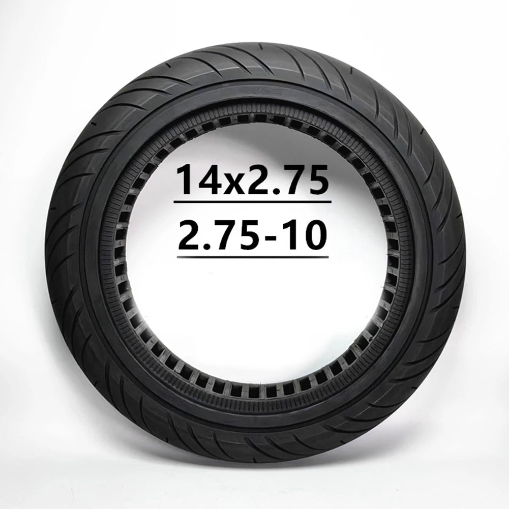 1 Pc Electric Bike Solid Tyre 14x2.75-10 Rubber Shock-absorbing Explosion-proof Tire E-bicycle Tire Replace Accessories