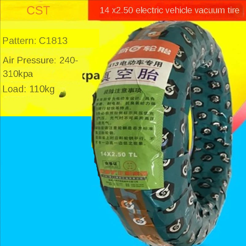 CST Tubeless Tire 14x2.50 For Electric bicycle For Electric vehicle vacuum tire 14x2.5 14 inch 4PR 6PR 8PR C1685