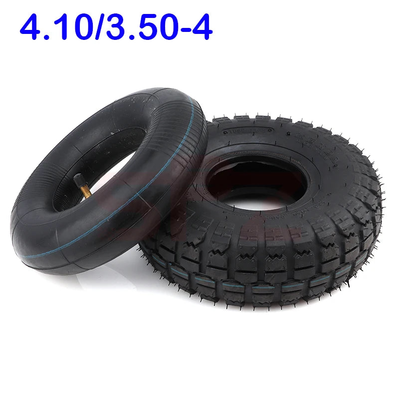 Good Quality 4.10/3.50-4 Inner Outer Tyre 410/350-4 Pneumatic Wheel Tire for Electric Scooter Trolley Accessories