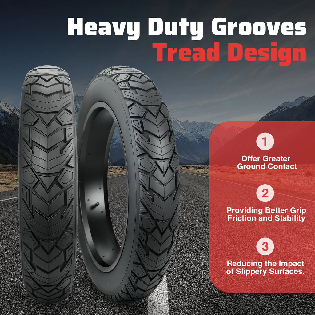 ZUKKA 26x 4.0 E-Bike Tire 2 Pack Fat Tire High Performance Fat Tire/White Wall Tire Replacement Tire Folding