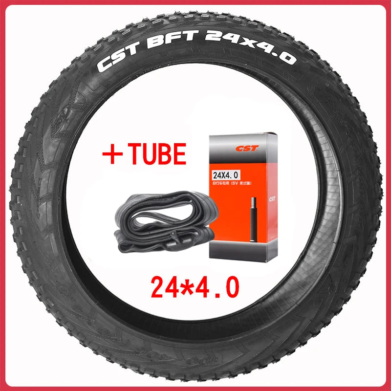 CST BFT 20inch 24inch Fat Tire Snow Beach Bicycle Tire 20x4.0 20X2.4 24x4.0 Electric Snowmobile MTB Bicycle  Anti-Slip Fat Tire