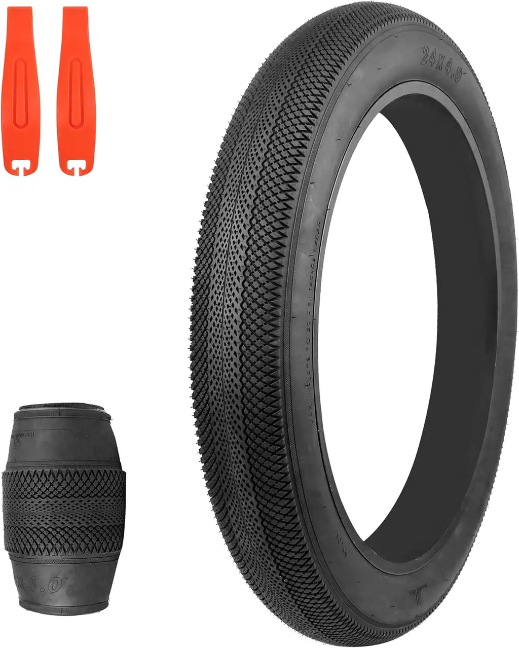 ZUKKA Bike Tire 24 x 4.0 Fat Bike Tire Replacement Tire Folding Mountain Bike Tire High-Density Bike Tires for Snow Beach BMX MT