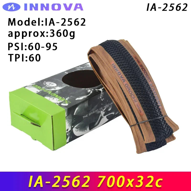 INNOVA Orochi IA-2562 700x32c/35c/38c Gravel Bicycle XC Off-Road MTB Bike Folding Tires 60-95 PSI Cycling Parts