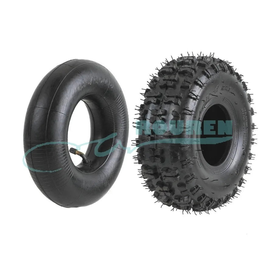 3.00-4 4.10-4 Tires Wheels 4 Inch 4.10-4 Tyre and Inner Tube for ATV UTV Quad Go Kart Karting 47cc 49cc