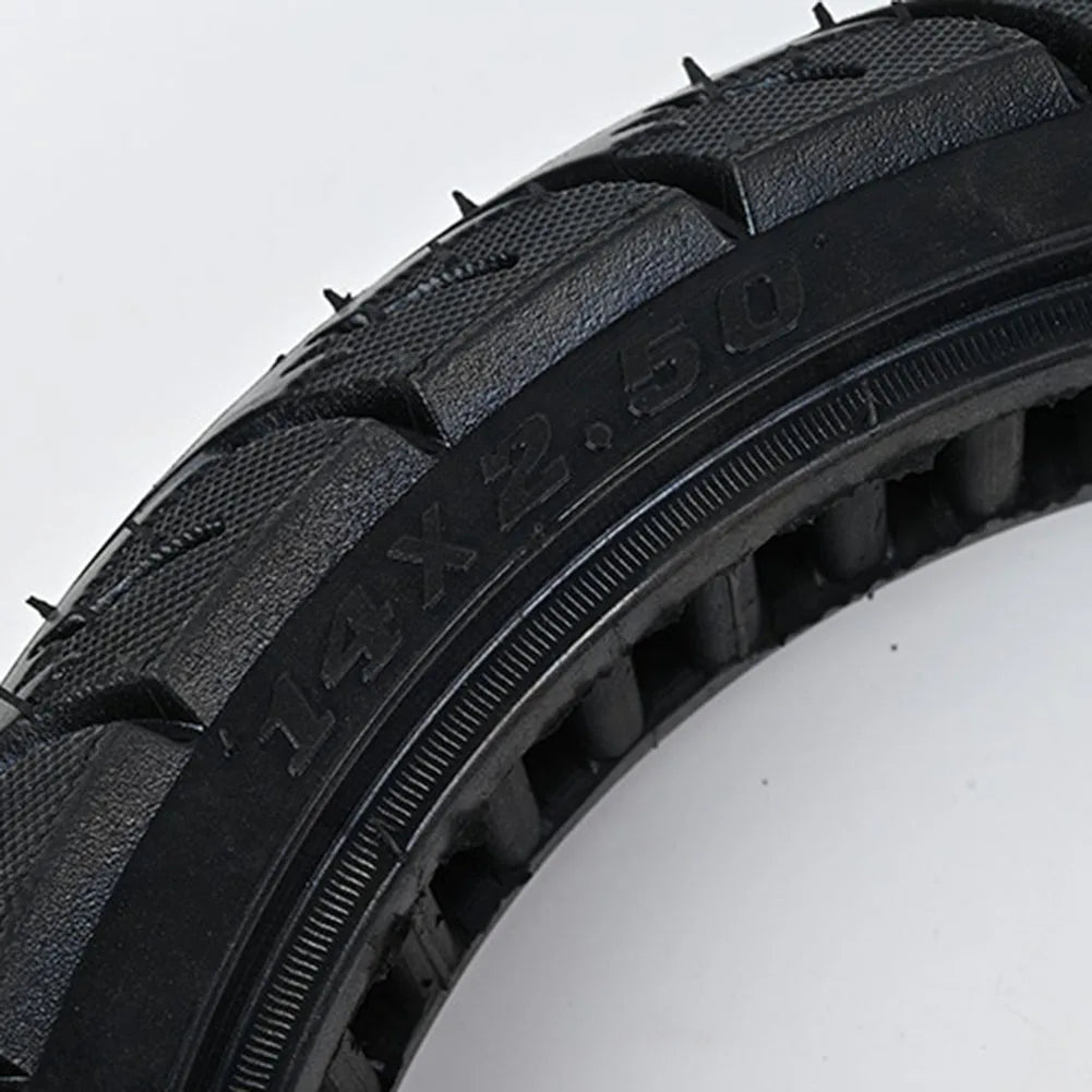 Puncture Resistant Tire For Ebike Accessory 14x2.5 Solid Tire Excellent Grip And Traction Minimal Maintenance Required