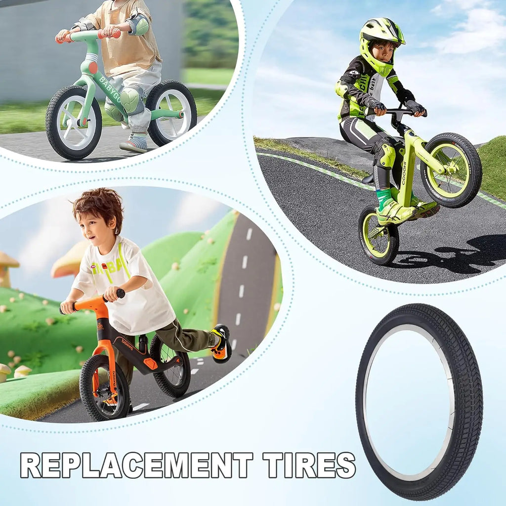 ZUKKA 2 PCS 14" 14x2.125 Kid Bike Tires Heavy Duty Anti-Slip with Tubes Tire Levers Compatible with Stroller & Kid Bikes
