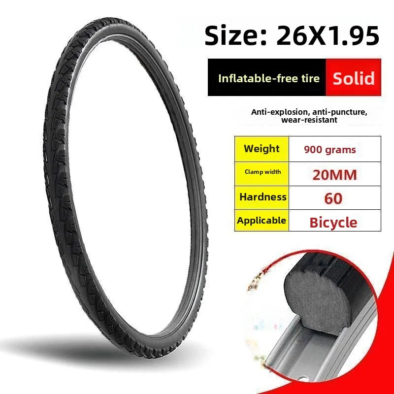 26-Inch  Tire for Bicycles 26x.95 Iatable Tire 24/26x 3/8 Bicycle  Tire with Inner Tube Cycling Equipment Acce...