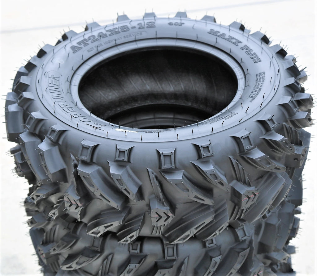 Forerunner Maxx Plus 24x8.00-12 24x8-12 24x8x12 40F 6 Ply M/T Mud ATV UTV Tire