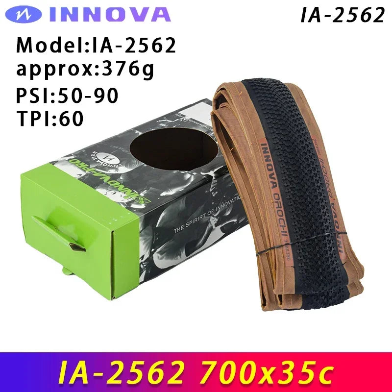 INNOVA Orochi IA-2562 700x32c/35c/38c Gravel Bicycle XC Off-Road MTB Bike Folding Tires 60-95 PSI Cycling Parts