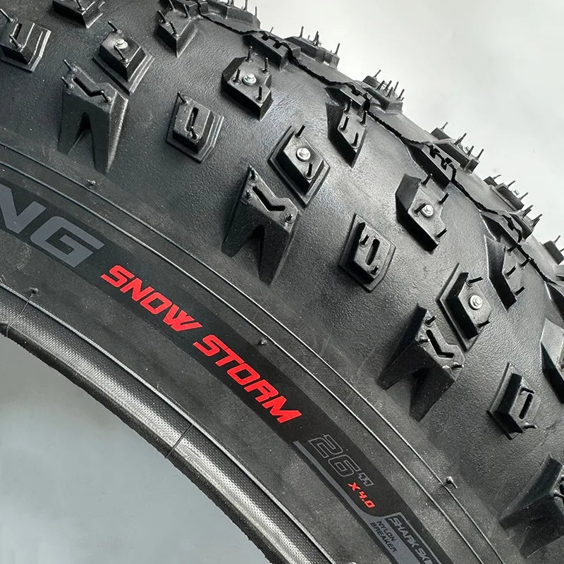 CHAOYANG Original Snow Storm 26x4.0 Folding Fat Tire Shark Skin Anti Puncture Spikes MTB Tire H-5202 Cycling Parts