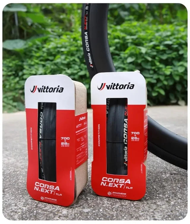 Vittoria Original Corsa N.Ext Tubeless-Ready/Tube Clincher Road Racing Bicycle 700x/24c/26c/28c/29c/30c/32c/34c Folding Tires
