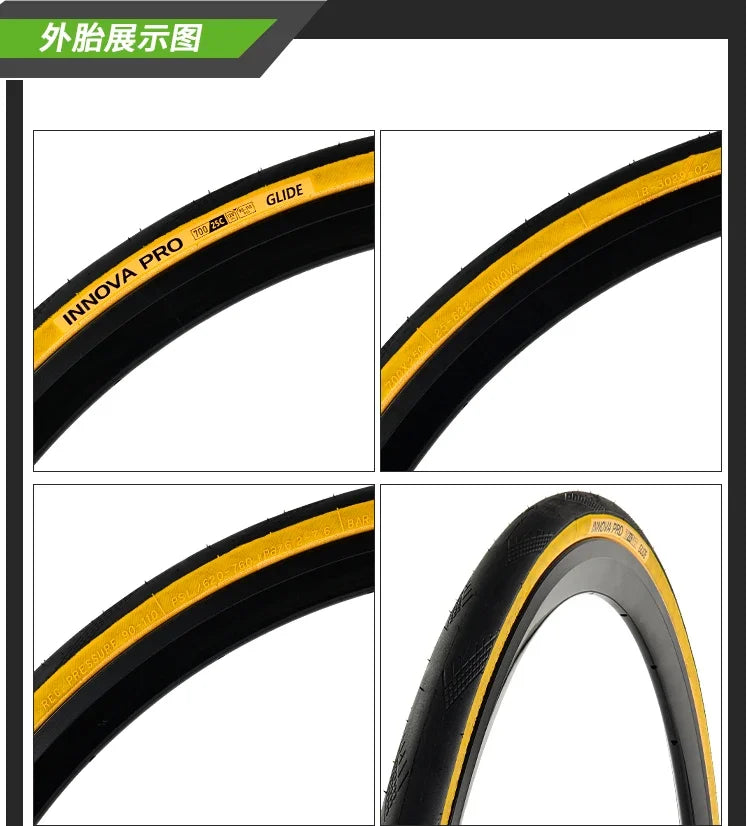 INNOVA Original 700C 700x25c/28c/30c Racing Folding Tire 120TPI for Road Bicycle Racing Bike IB-3029 Cycling Parts