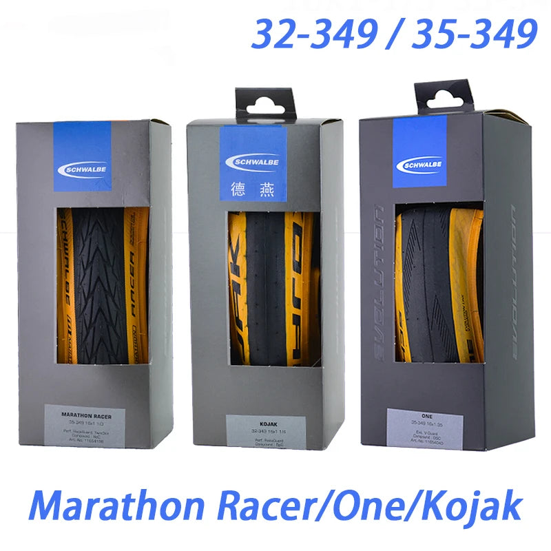 SCHWALBE Original Marathon Racer/One/Kojak Folding Tire 32-349/35-349 for Brompton Folding Bicycle BMX Bike Cycling Parts