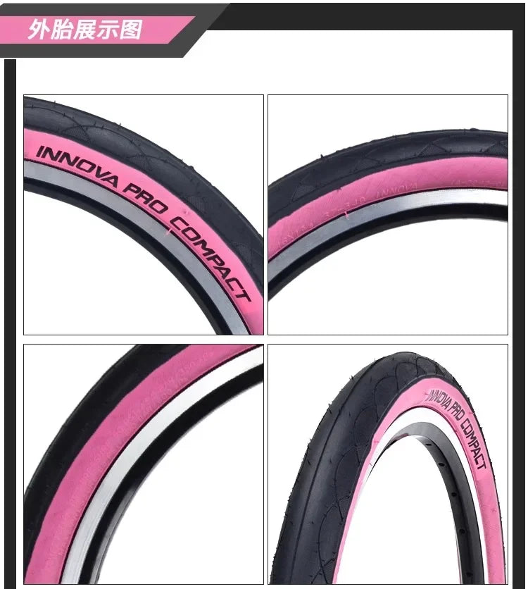 INNOVA Original 16x1 3/8 37-349 Folding/Wired Tire IA-2242 for Brompton K3 Mini 349 Fold Bicycle Tire BMX Half Bald Tires