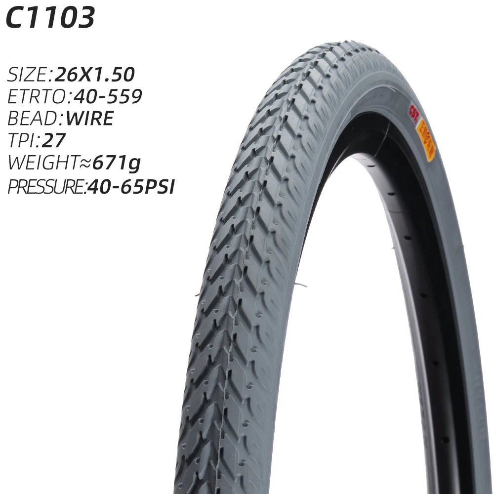CST C-1103 Urban Commuting Tire Low Rolling Resistance Lightweight Anti-Slip Sizes: 24/26/700×38C/700×41C