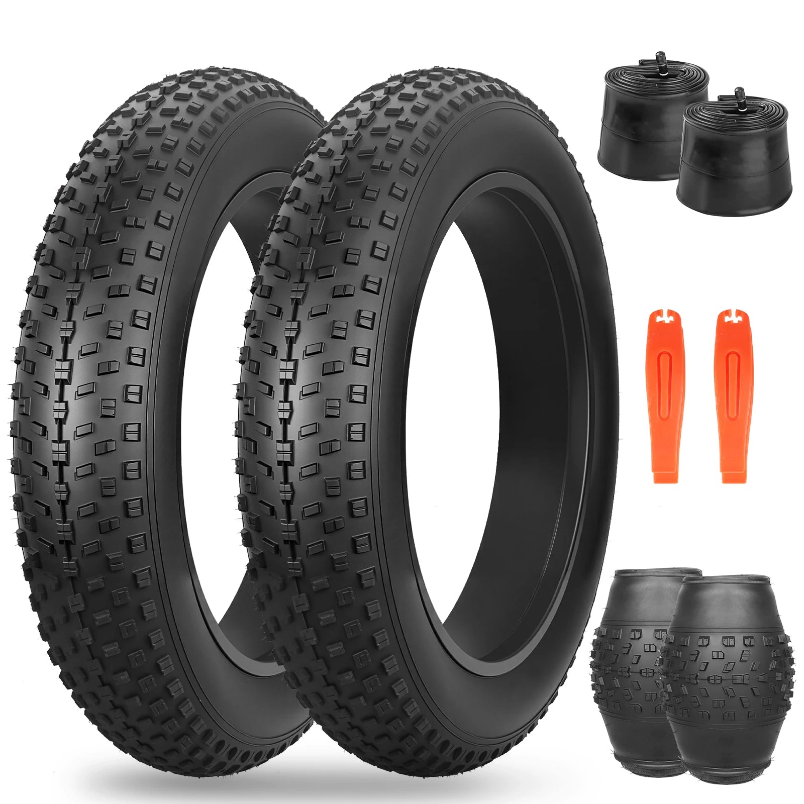 ZUKKA 24x3.0 Inch All-Terrain Foldable Bike Tire - Durable Knobby Tread for E-Bike/Fat Bike/Snow Bike