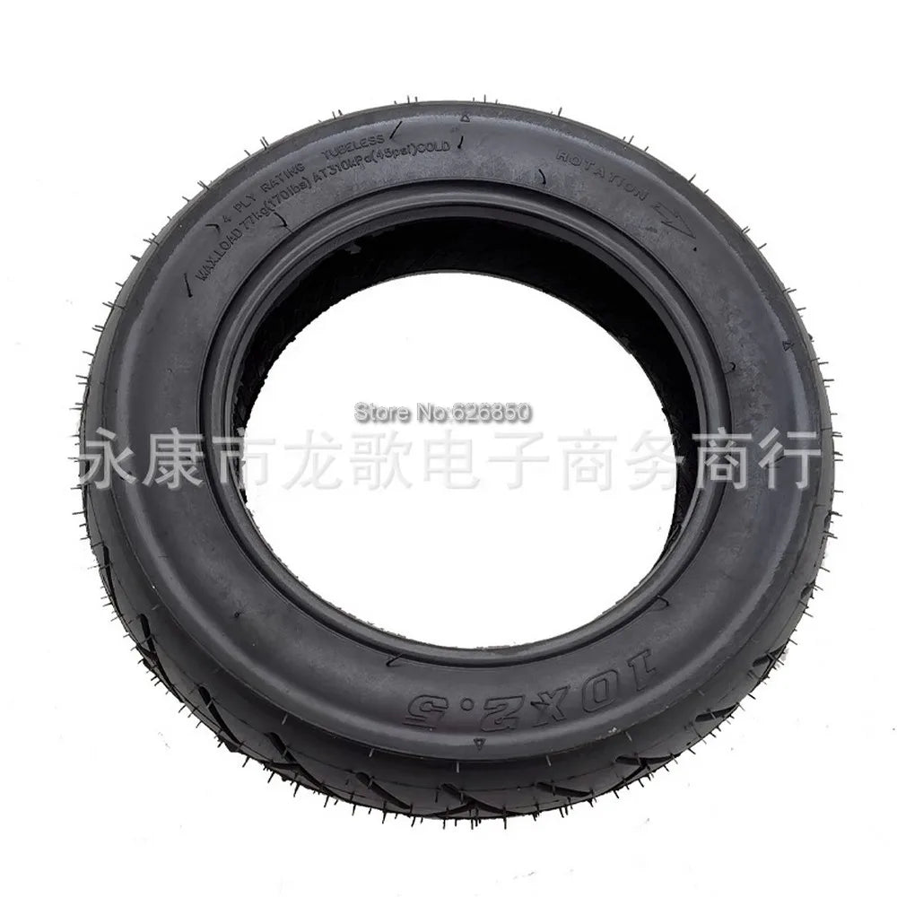 10x2.5 Tubeless Vacuum Tire For Electric Scooter Motorcycle E-Bike 10 Inch Wheel Tyre