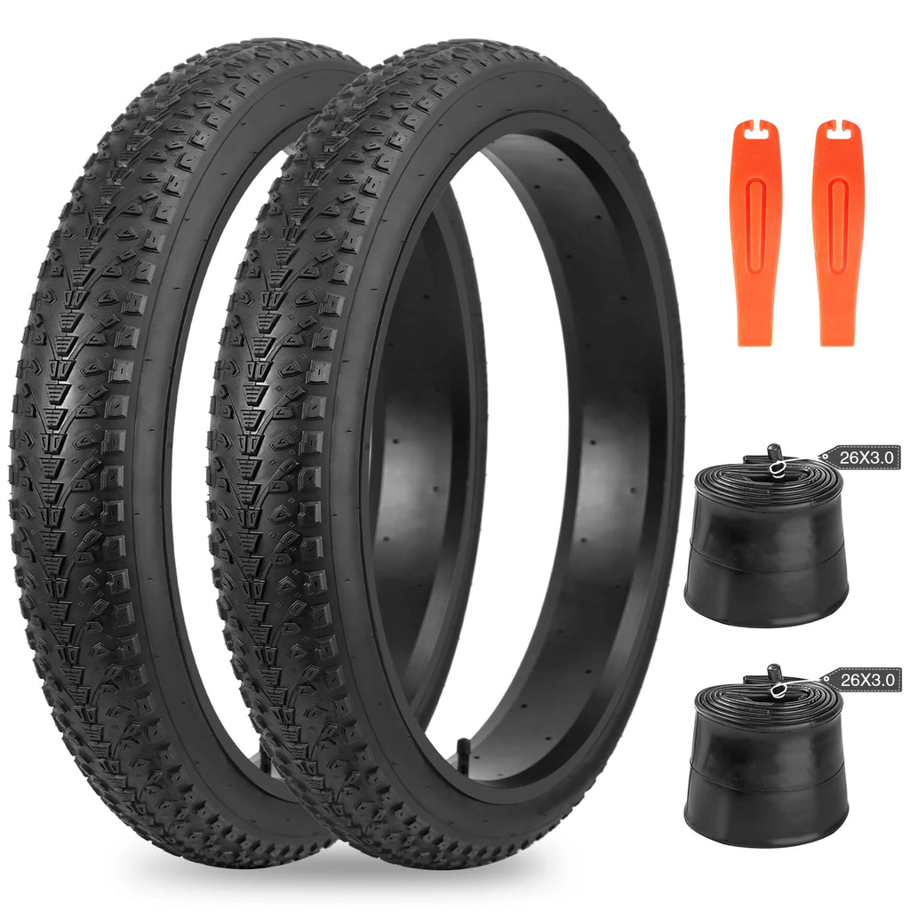 ZUKKA 20/26x3.0 Electric Bike Tire Fat E-Bike Tires Heavy Duty High-Performance Wear-Resistant Mountain Snow Bicycle Tires/Tubes